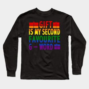 Gift G Word Gay Lesbian Pride Christmas Long Sleeve T-Shirt